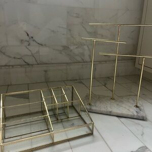 Gold Jewelry Organizer Set